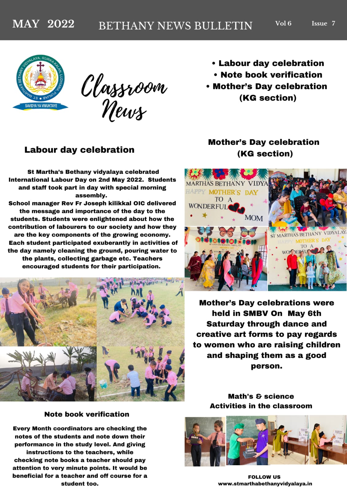 Labour's day and Mother's day celebration of Kindergarten 2022-23